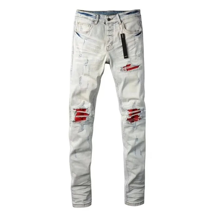 Amiri High Street American Streetwear Elastic Slim-fit Jeans New Style